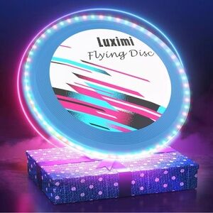 NIB Light Up LED Flying Disc, Glow in The Dark,114 Pcs RGB LED Lights